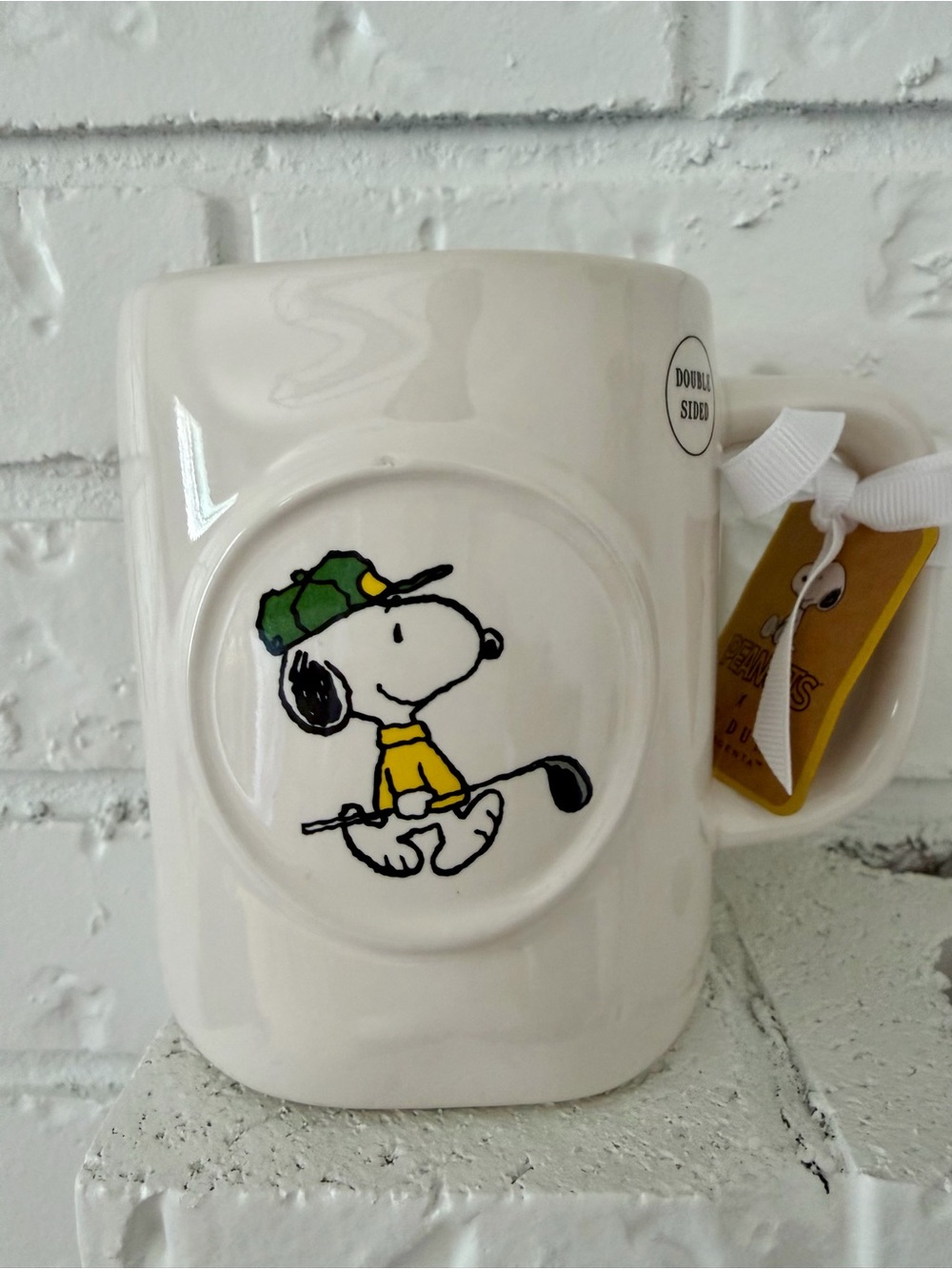 Rae Dunn x Peanuts Ceramic Coffee Mug (TEE TIME) NEW